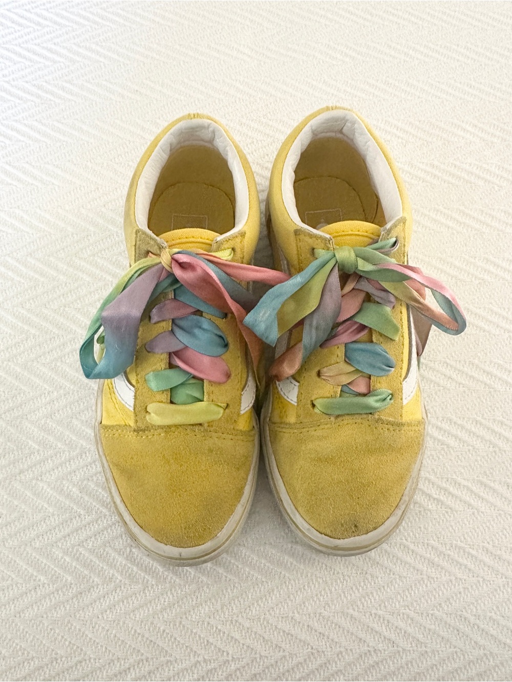 Yellow suede sneakers size 13c